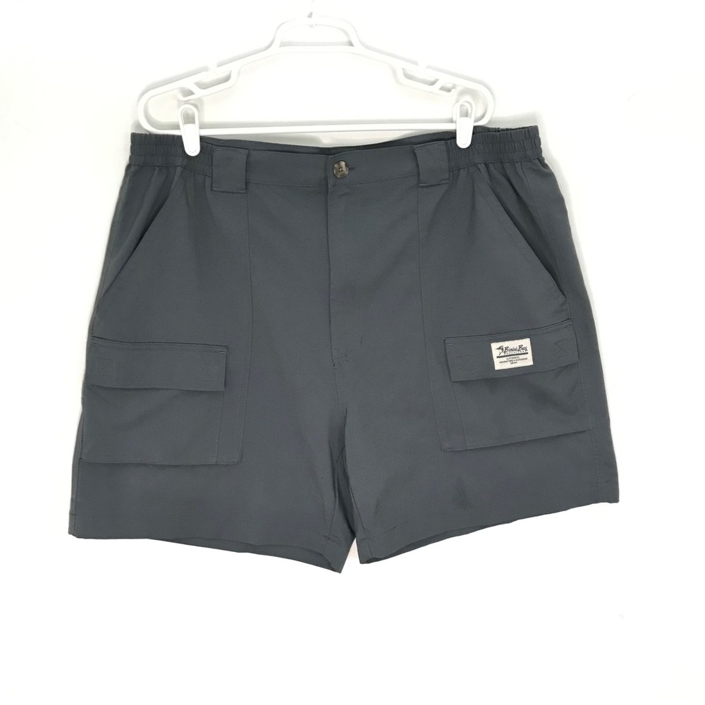 Bimini Bay Shorts Men's 42 Gray Cargo  Utility Fishing Hiking Outdoors 6" Inseam